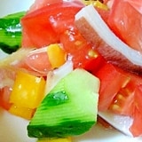 彩り楽しい、蛸と夏野菜のサラダ